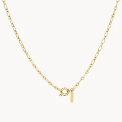Fashion Alternating Paperclip Chain Necklace in Gold 18k Fine Gold Plated | Necklaces & Pendants