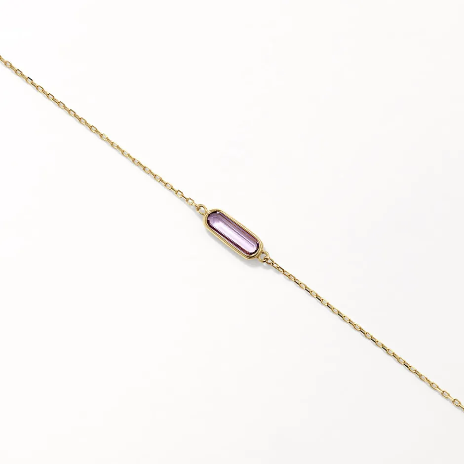 Outlet Amethyst Oval Chain Bracelet in 10k Gold Birthstone Jewellery | Bracelets & Bangles