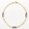Discount Amethyst Oval Paperclip Chain Bracelet in 10k Gold Natural Gemstones | Bracelets & Bangles
