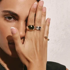 Online Ball Dome Ring in Gold 18k Fine Gold Plated | Rings