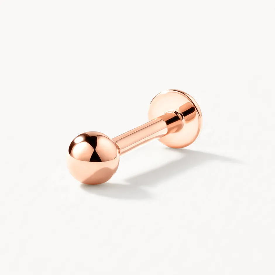 Fashion Ball Helix Single Stud Earring in 10k Rose Gold 10k Rose Gold | 10k Gold