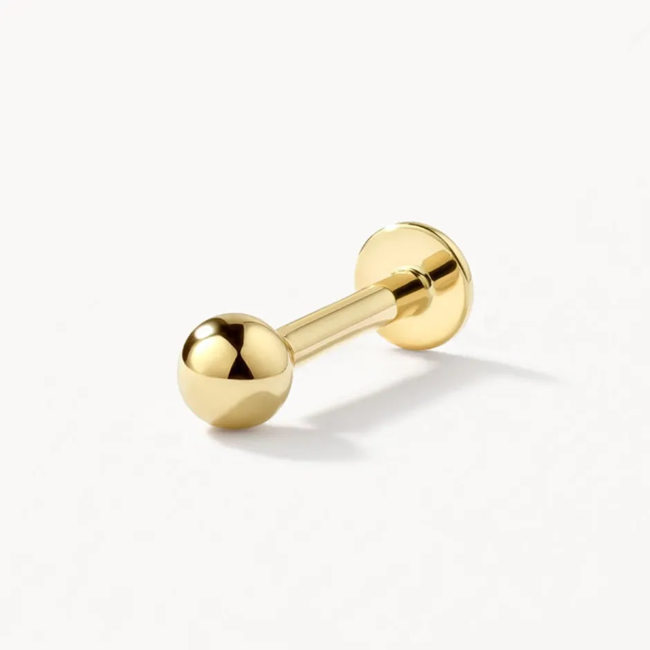 New Ball Helix Single Stud Earring in 10k Gold Gifts For Him | 10k Gold