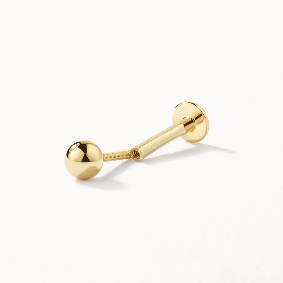 New Ball Helix Single Stud Earring in 10k Gold Gifts For Him | 10k Gold