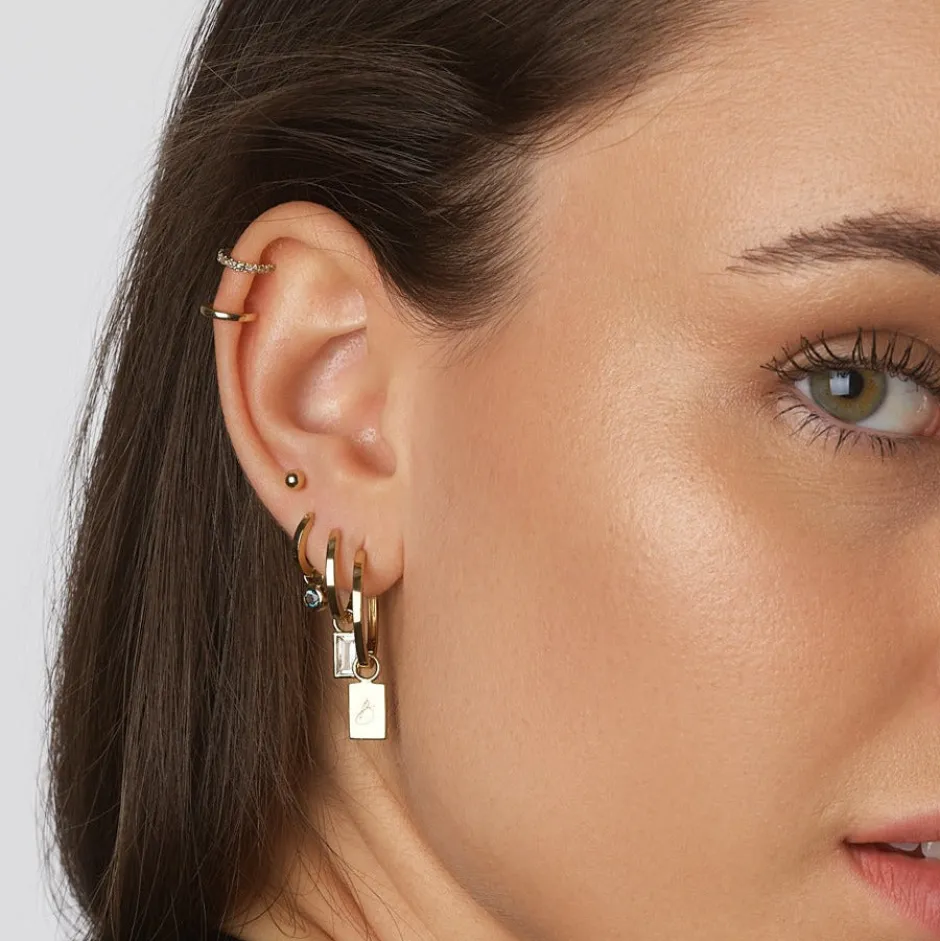 New Ball Helix Single Stud Earring in 10k Gold Gifts For Him | 10k Gold