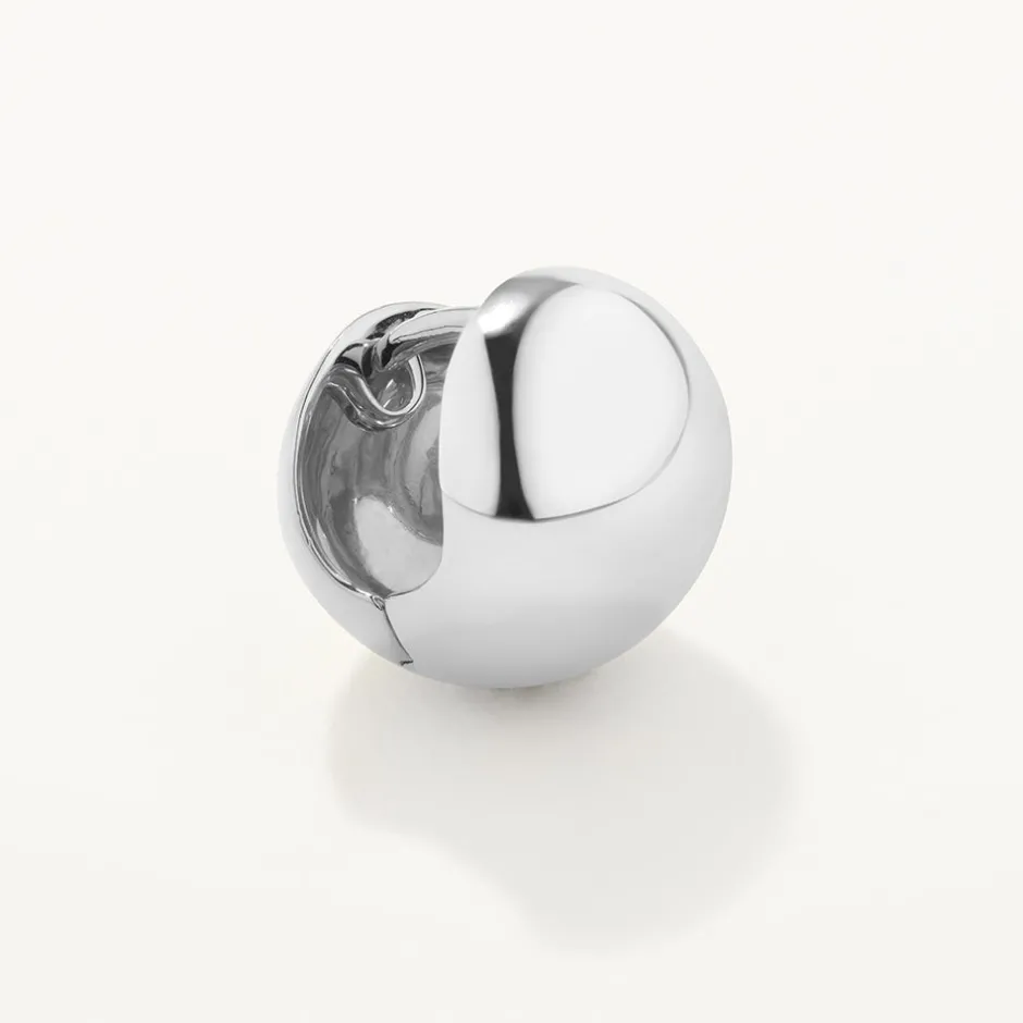 Clearance Ball Huggie Earrings in Silver Bridal Gifts | 925 Sterling Silver
