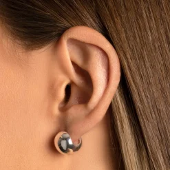 Clearance Ball Huggie Earrings in Silver Bridal Gifts | 925 Sterling Silver