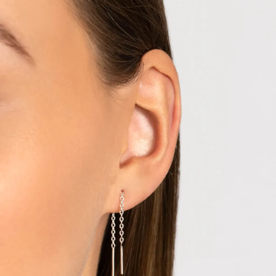 Outlet Bar Threader Earrings in Silver Best Selling Gifts | Gifts For Her