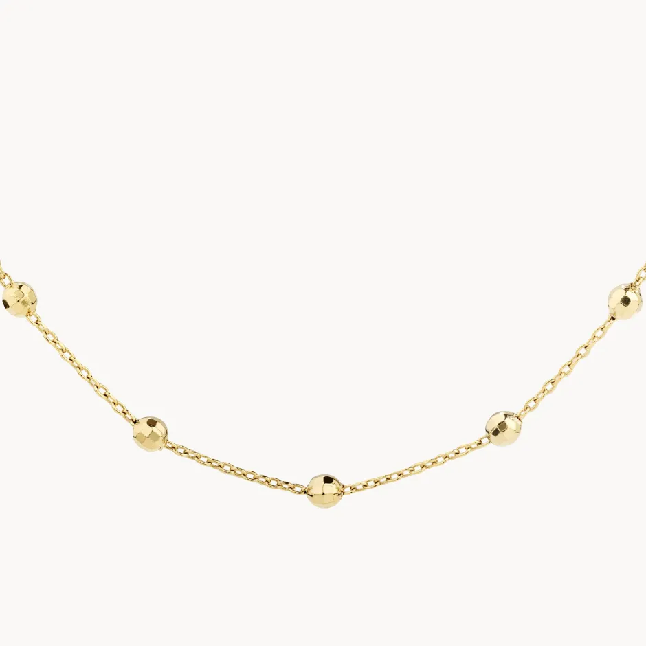 Fashion Bauble Chain Necklace in Gold Under $150 | 18k Fine Gold Plated