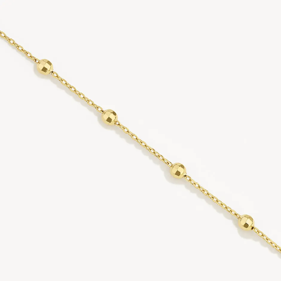 Fashion Bauble Chain Necklace in Gold Under $150 | 18k Fine Gold Plated