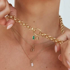 Discount Belcher Chain Necklace in Gold 18k Fine Gold Plated | Necklaces & Pendants