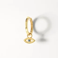 Hot Blue Sapphire Evil Eye Charm in 10k Gold Best Selling Gifts | Symbolic Jewellery
