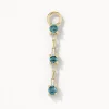 New Blue Topaz Trio Drop Charm in 10k Gold Natural Gemstones | 10k Gold