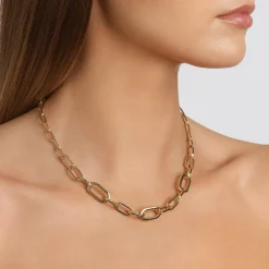Online Bold Paperclip Chain Necklace in Gold 18k Fine Gold Plated | Necklaces & Pendants