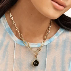 Online Bold Paperclip Chain Necklace in Gold 18k Fine Gold Plated | Necklaces & Pendants