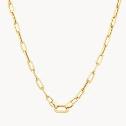 Online Bold Paperclip Chain Necklace in Gold 18k Fine Gold Plated | Necklaces & Pendants