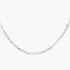Hot Box Paperclip Chain Necklace in Silver 925 Sterling Silver | Necklaces & Pendants