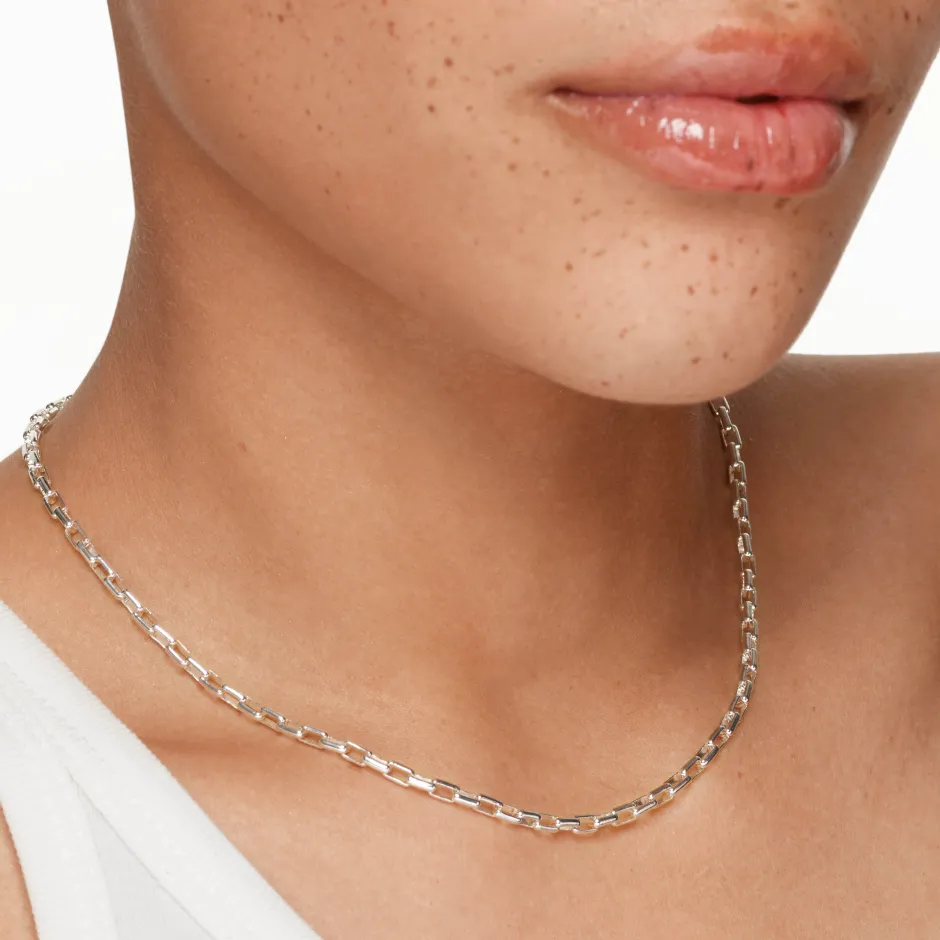 Hot Box Paperclip Chain Necklace in Silver 925 Sterling Silver | Necklaces & Pendants