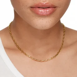 Online Box Paperclip Chain Necklace in Gold 18k Fine Gold Plated | Necklaces & Pendants