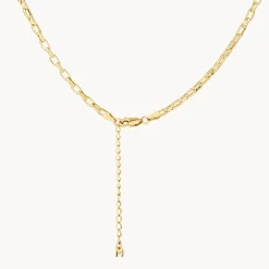 Online Box Paperclip Chain Necklace in Gold 18k Fine Gold Plated | Necklaces & Pendants