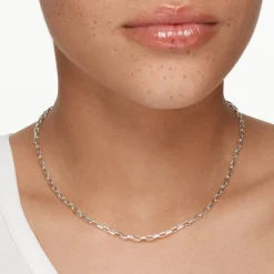 Hot Box Paperclip Chain Necklace in Silver 925 Sterling Silver | Necklaces & Pendants