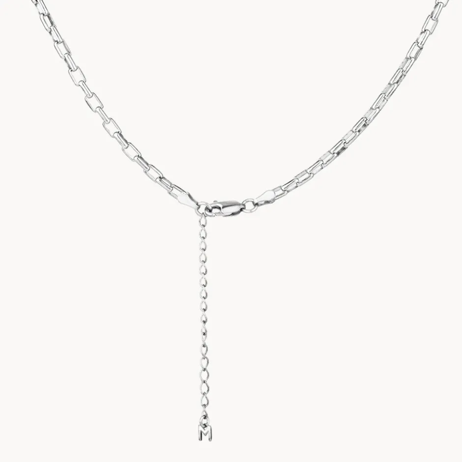 Hot Box Paperclip Chain Necklace in Silver 925 Sterling Silver | Necklaces & Pendants