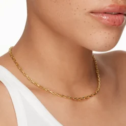 Online Box Paperclip Chain Necklace in Gold 18k Fine Gold Plated | Necklaces & Pendants