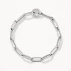Sale Boyfriend Paperclip Chain Bracelet in Silver Gifts For Him | Best Friend Gifts