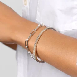Sale Boyfriend Paperclip Chain Bracelet in Silver Gifts For Him | Best Friend Gifts