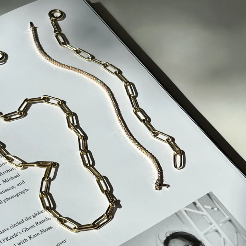 Clearance Boyfriend Paperclip Chain Necklace in Gold Gifts For Him | Best Friend Gifts