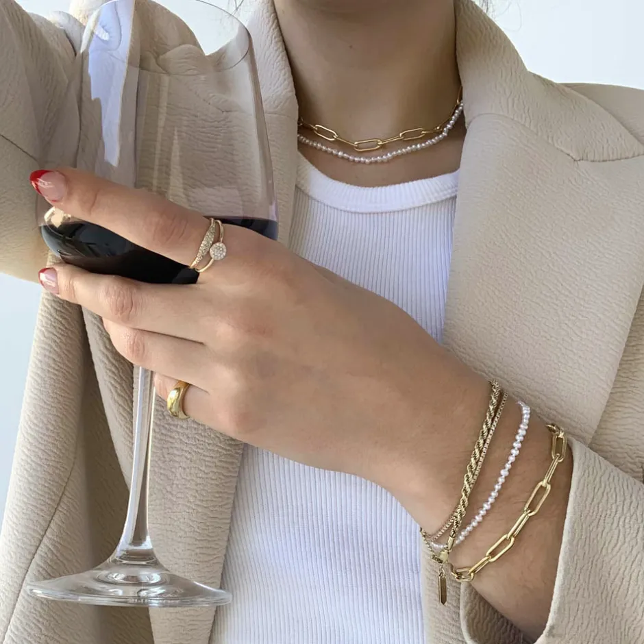 Clearance Boyfriend Paperclip Chain Necklace in Gold Gifts For Him | Best Friend Gifts