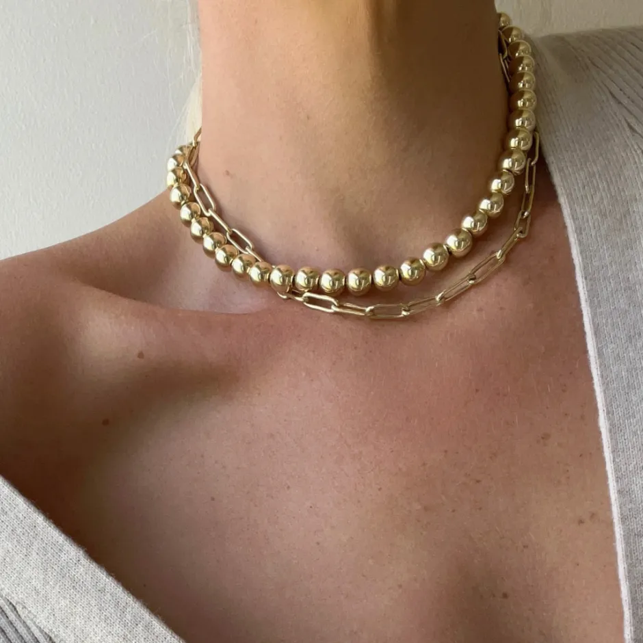 Clearance Boyfriend Paperclip Chain Necklace in Gold Gifts For Him | Best Friend Gifts