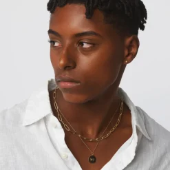 Clearance Boyfriend Paperclip Chain Necklace in Gold Gifts For Him | Best Friend Gifts