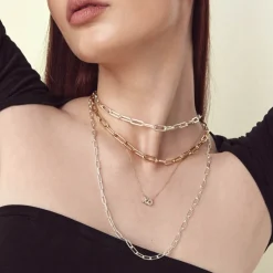 Hot Boyfriend Paperclip Chain Necklace in Silver Gifts For Him | Best Friend Gifts