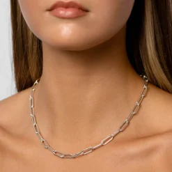 Hot Boyfriend Paperclip Chain Necklace in Silver Gifts For Him | Best Friend Gifts