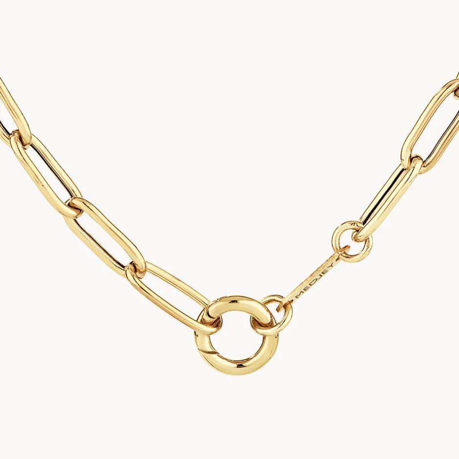 Clearance Boyfriend Paperclip Chain Necklace in Gold Gifts For Him | Best Friend Gifts
