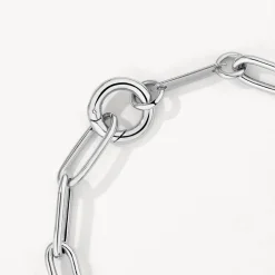Sale Boyfriend Paperclip Chain Bracelet in Silver Gifts For Him | Best Friend Gifts