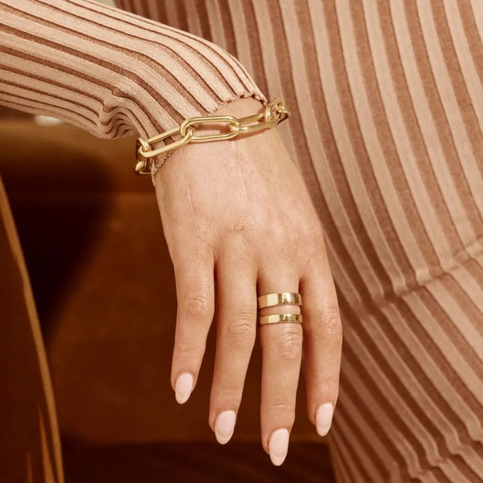 Fashion Boyfriend Stacker Ring in Gold Gifts For Him | Family Gifts