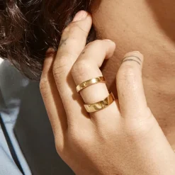 Best Boyfriend Stacker Ring Set in Gold 18k Fine Gold Plated | Rings