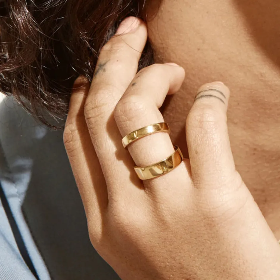 Best Boyfriend Stacker Ring Set in Gold 18k Fine Gold Plated | Rings