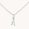 Fashion Bubble Letter Necklace in Silver Best Selling Gifts | Letter Jewellery