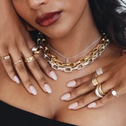 Fashion Bubble Letter Necklace in Silver Best Selling Gifts | Letter Jewellery