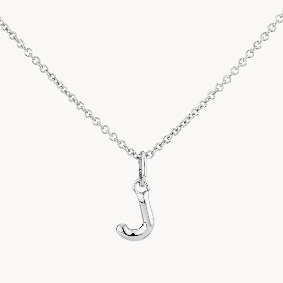Fashion Bubble Letter Necklace in Silver Best Selling Gifts | Letter Jewellery