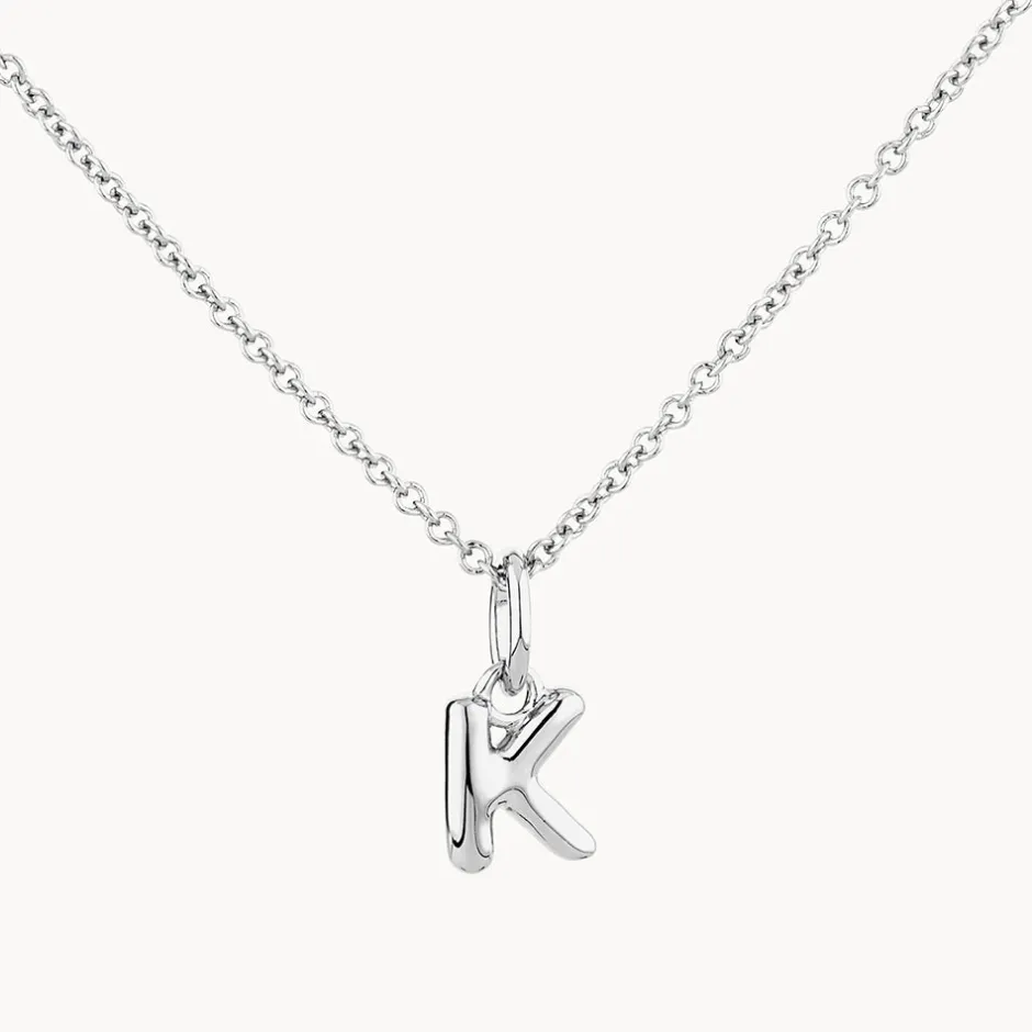 Fashion Bubble Letter Necklace in Silver Best Selling Gifts | Letter Jewellery