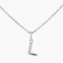 Fashion Bubble Letter Necklace in Silver Best Selling Gifts | Letter Jewellery