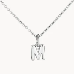 Fashion Bubble Letter Necklace in Silver Best Selling Gifts | Letter Jewellery
