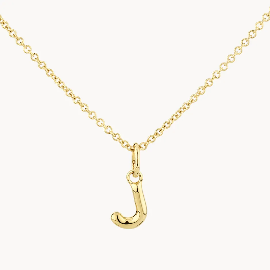Outlet Bubble Letter Necklace in Gold Best Selling Gifts | Letter Jewellery