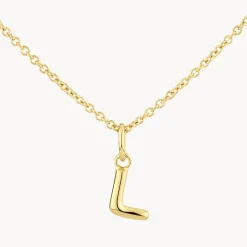 Outlet Bubble Letter Necklace in Gold Best Selling Gifts | Letter Jewellery