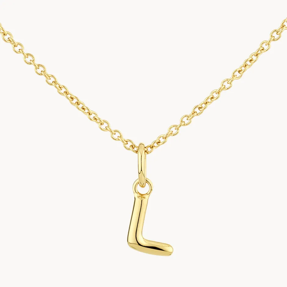 Outlet Bubble Letter Necklace in Gold Best Selling Gifts | Letter Jewellery