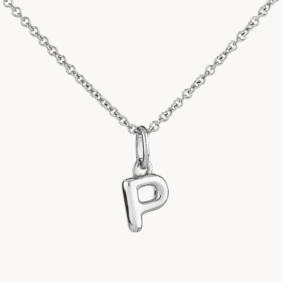 Fashion Bubble Letter Necklace in Silver Best Selling Gifts | Letter Jewellery