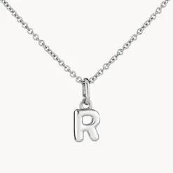 Fashion Bubble Letter Necklace in Silver Best Selling Gifts | Letter Jewellery